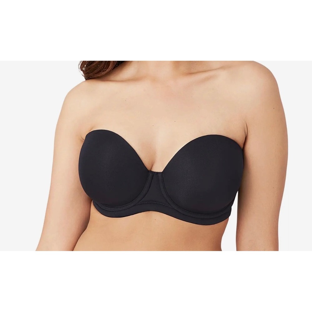 Wacoal Red Carpet‎ Strapless Underwire Bra 854119 Black 40D X4